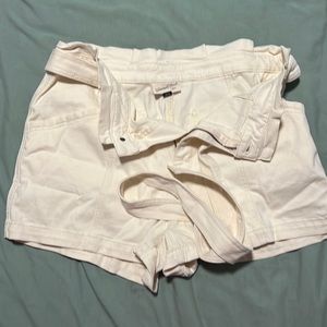 Loose Fitting White Shorts